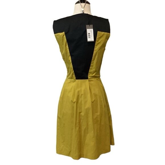 NWT Innamorato Mustard Black Dress EU 40 - Picture 8 of 11
